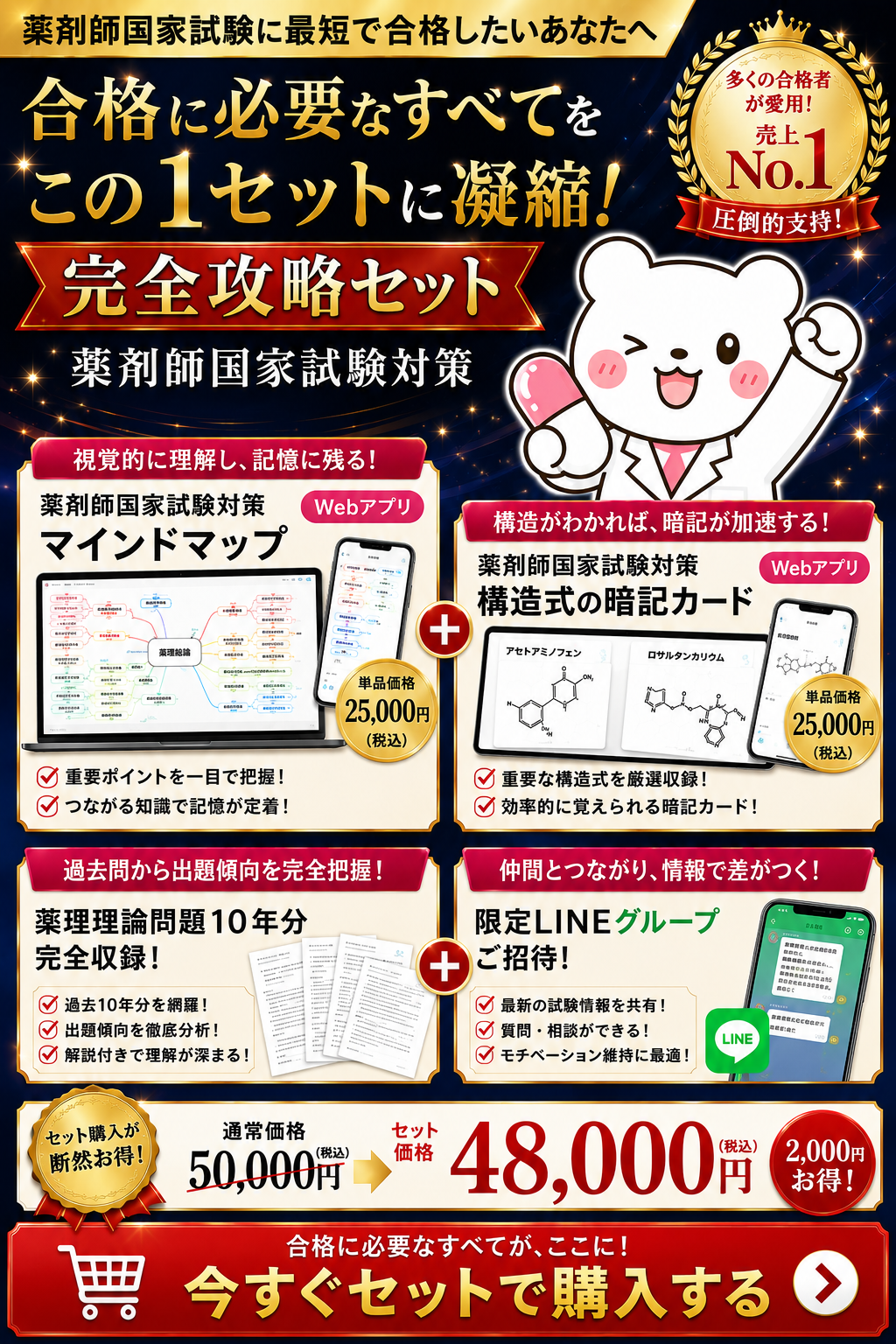 完全攻略セット｜薬剤師国家試験対策