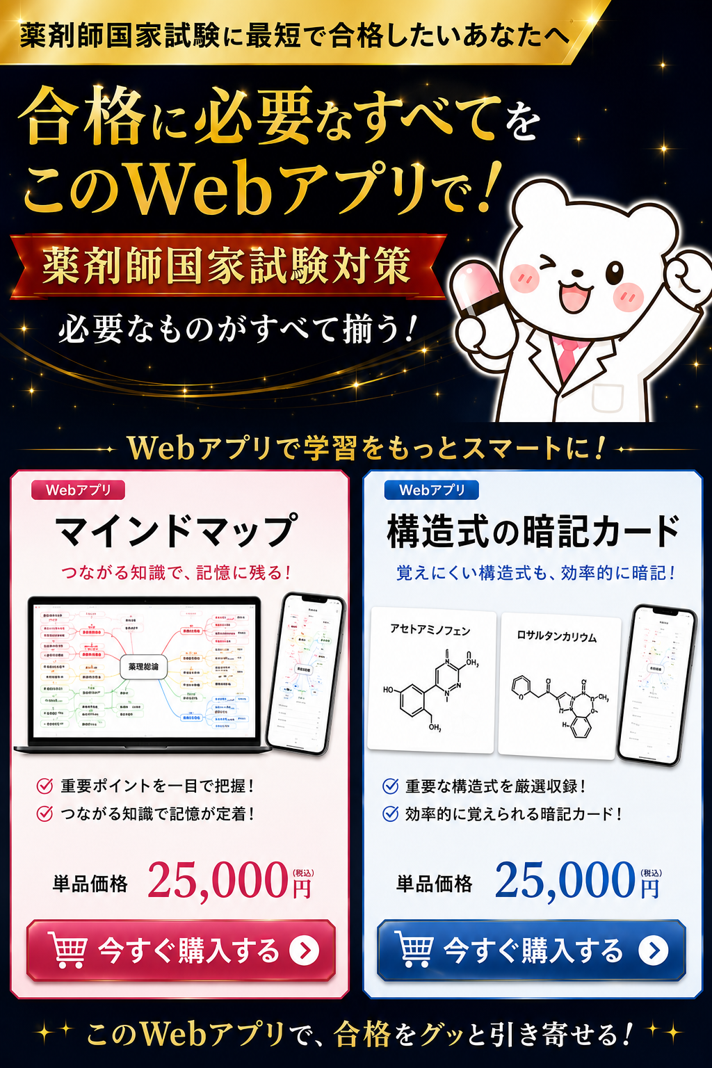 マインドマップ・構造式の暗記カード｜単品